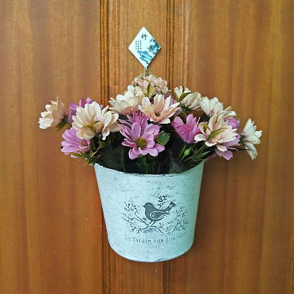 Retro Blomkruka Vas Tjock Järnplåt Blomhink Blomkruka