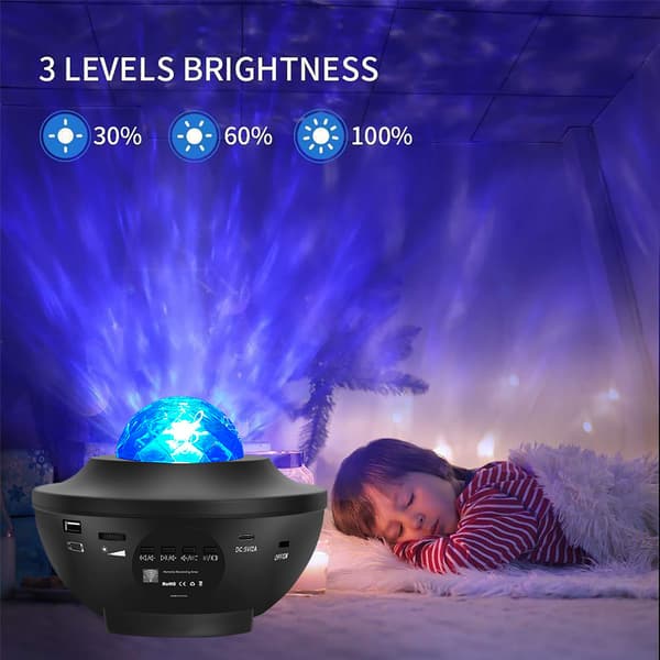 1 stjärnprojektor med högtalare och LED