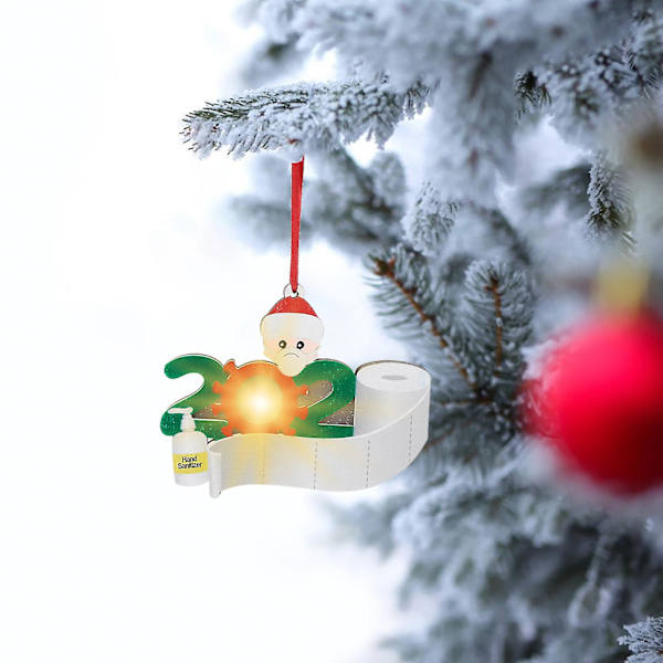 Personligt "Survived Family Of" Ornament 2020 Jul LED-Ljus