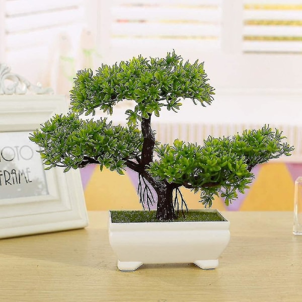 Bonsai konstgjord tallväxt för kontor/fönsterbräda/gård