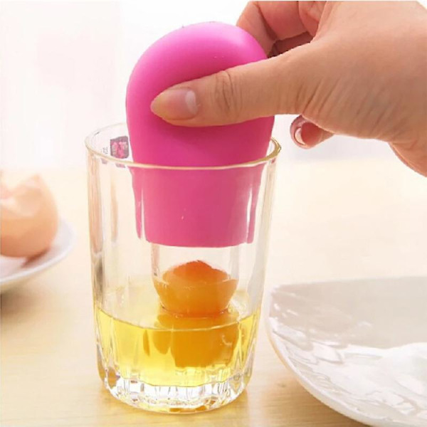 Köksutrustning Premium sugande äggula Silikon Äggseparator 1st Äggula och äggula Separator