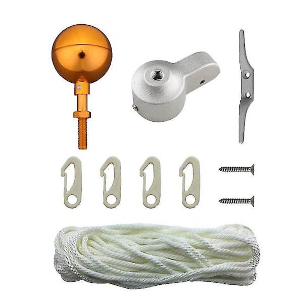 10st Flaggstång Kula Kit