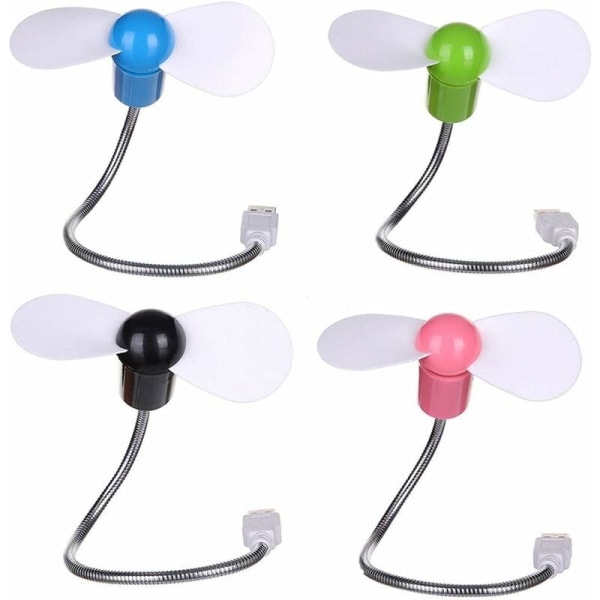 Mini USB Fan 4 Pack Portable Flexible Fan Cooler for Desktop PC Desktop Computer