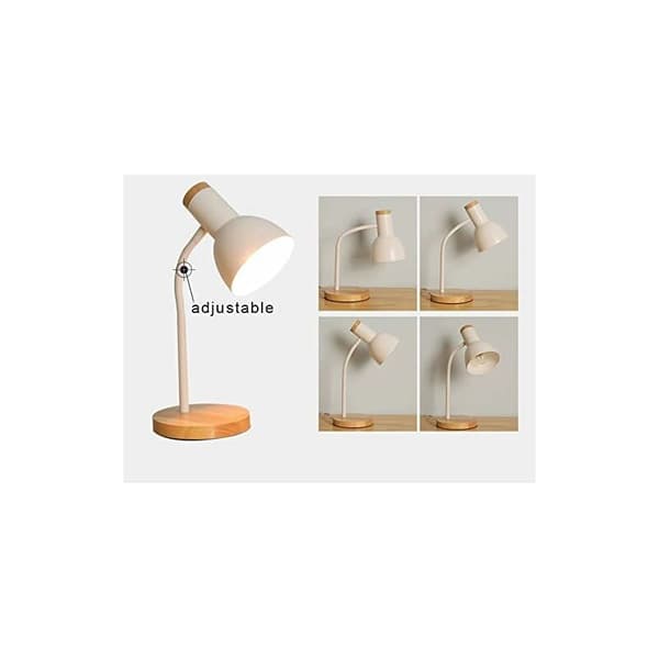 ARGOS skrivebordslampe, 1xE-27 med træ (SORT)