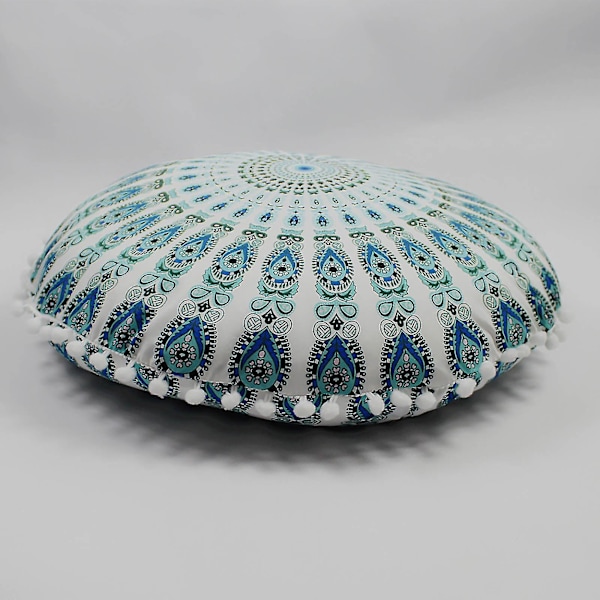 Rund Bohemisk Meditationsputeöverdrag Ottoman Kudde Kuddfodral Soffa Kudde