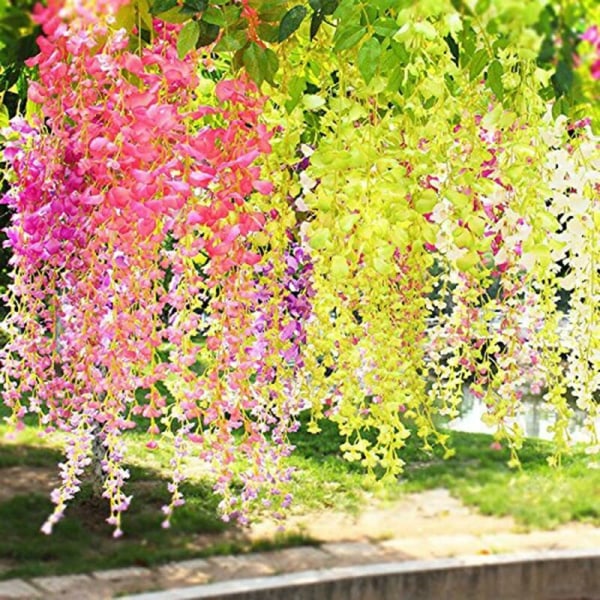 Konstgjorda blommor Konstgjorda Wisteria Heminredning Varje tråd är 110 cm lång siden (rosa)