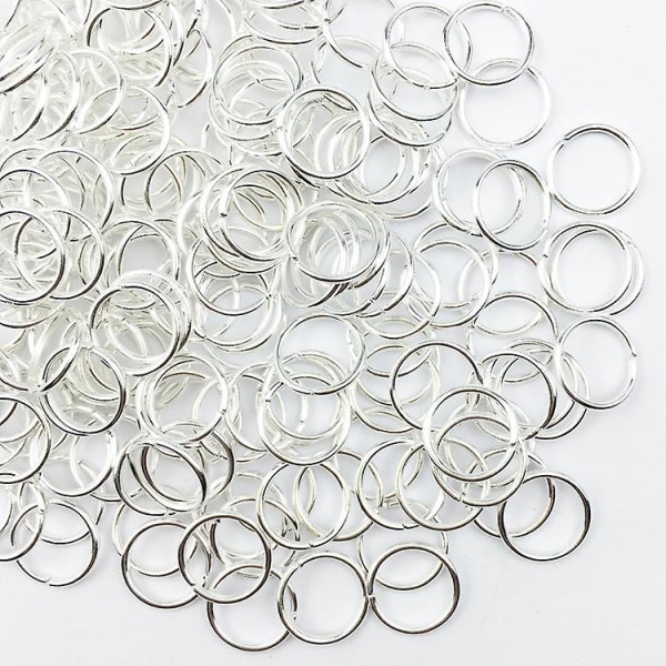 Nickelpläterat silverstål Rundkantad delad cirkulär nyckelring Ringklämmor för bilhemnycklar Organisation, konst och hantverk, remmar (150)