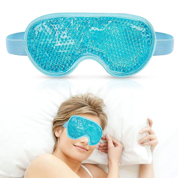 Gelögonmask Återanvändbar Varm Kall Terapi Gel Bead Ögonmask För Puffiness /mörka Ringar/ögonpåsar /torra Ögon/, Kylögonmask Varm/kall Kompress Ögonmask