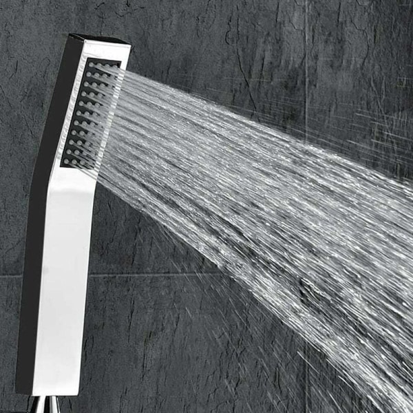 Modern Handheld Shower Waterfall Bathroom Silver Anti-Limestone Nozzle Shower Head Brass Chrome Srsh011