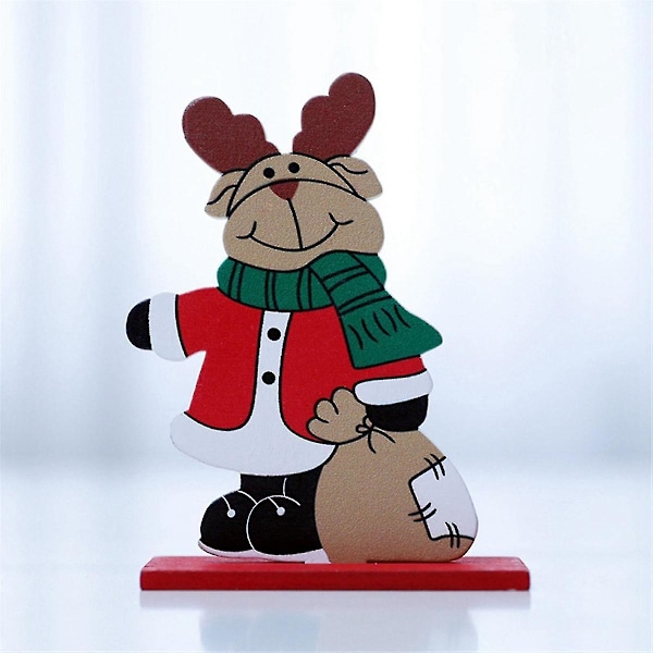 Juldekoration, festlig tomte - Julgran snöflinga trähantverk julgransprydnader display P