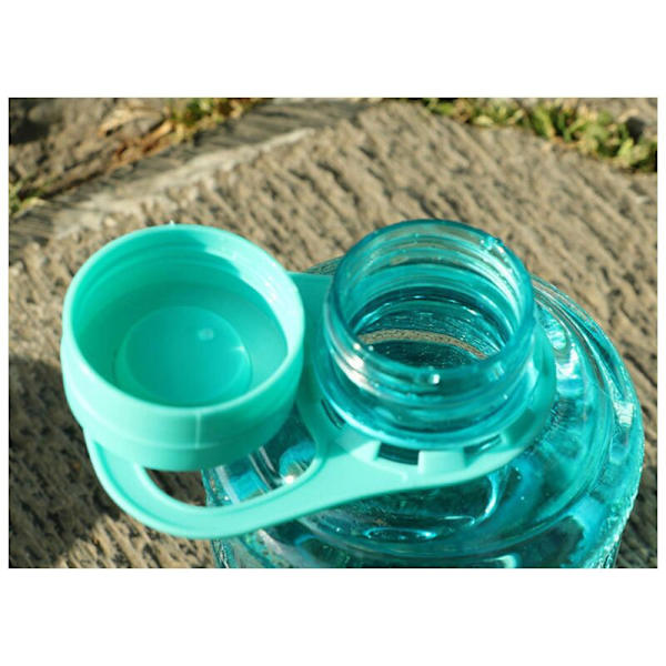 Mini Hink Plast Bubblande Vattenflaska Stor Kapacitet Sport Handkopp Läcksäker Vattenflaskor (Transparent Orange 650ml)
