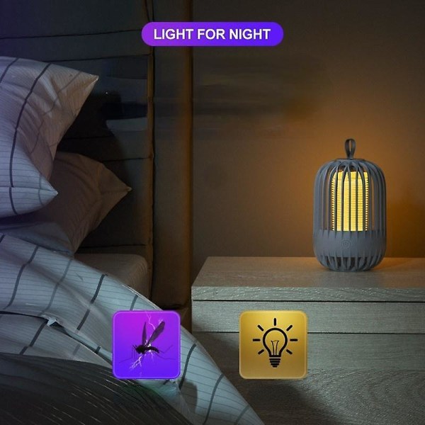 Bug Zapper för utomhusbruk, myggfångare flugfångare för utomhus inomhus, myggdödare för trädgård,