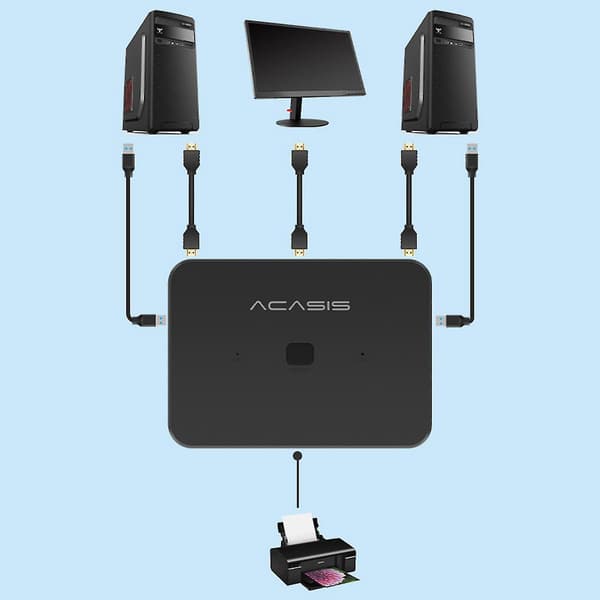 Acasis Switch Selector 4k 60hz Kvm Switch 3 In1 Ut Hdmi-kompatibel 3x1