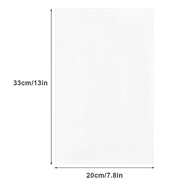 8 st plastduk 6 st nät stickning hållbar slät vit DIY hantverk