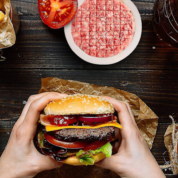 Burgerpress Hamburger Patty Maker - Perfekt formade 4,5 tum hamburgareformar som E