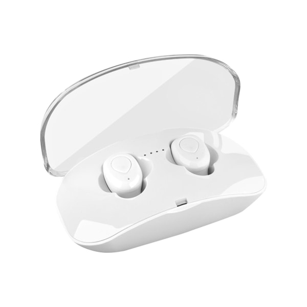 In-ear Earbuds Wireless Tws Mini Bluetooth Headset med 4 lampor DisplayWhite