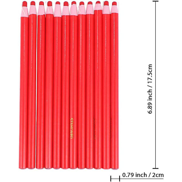 12 st Peel-off Crayon Drawing Markers Crayons (Röd)