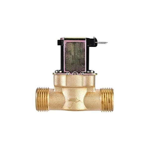 ??Elektrisk mässingsmagnetventil 1/2 AC 220V N/C Normalt stängd flödesventil för vattenkontroll