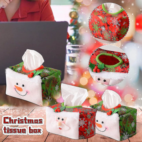 Juldekorationer Rea Utförsäljning, juldekoration Vävnadslåda Set  Julstämningsdekoration till jul 2ströd d1d5 | Fyndiq