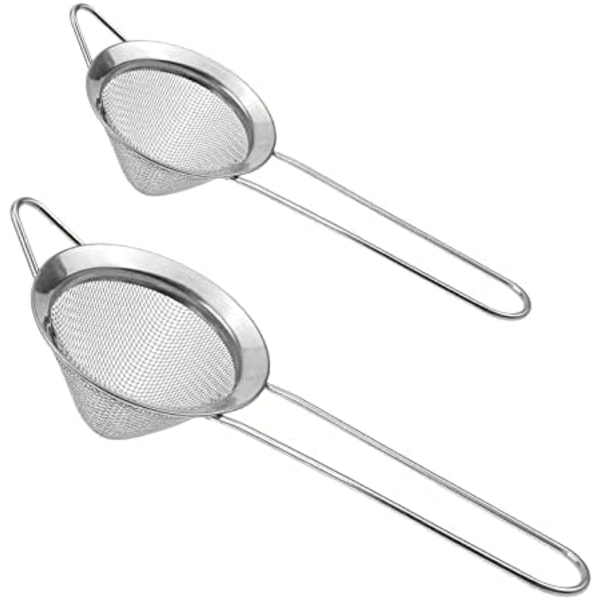Set med 2 konformade cocktailsillar i rostfritt stål, 2 storlekar