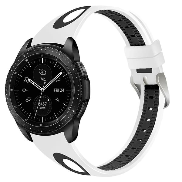För Samsung Galaxy Watch 46mm Silikonband Vit
