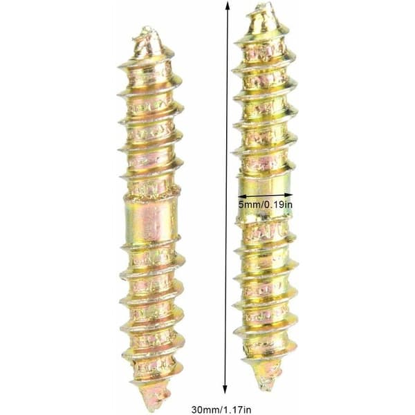20 st gängade bultträskruvar möbeldörrpinnar 5 30mm