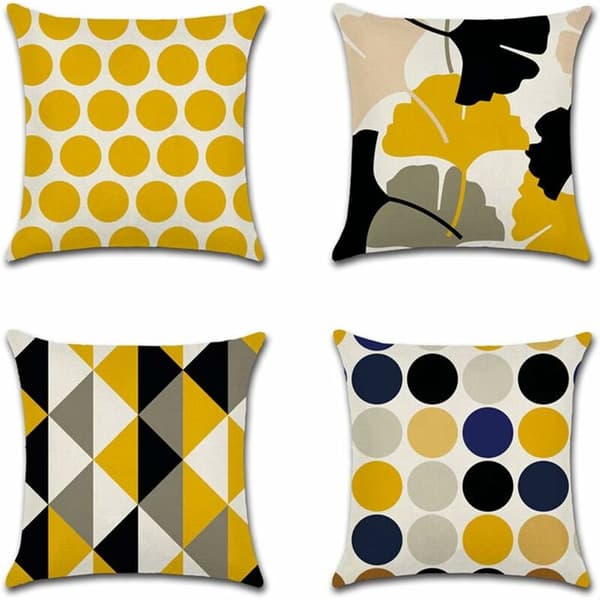 Dekorativt kuddfodral vår sommar höst vinter 45 x 45 cm set om 4