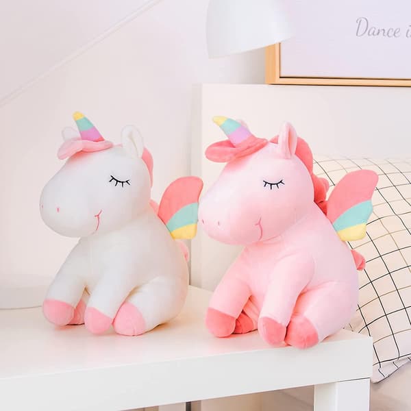 Regnbuepulver Unicorn Stoffdyr Plush Så Stor