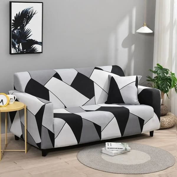 Tryckt 2-sits sofföverdrag, mycket stretchigt tyg, 140cm - 170cm