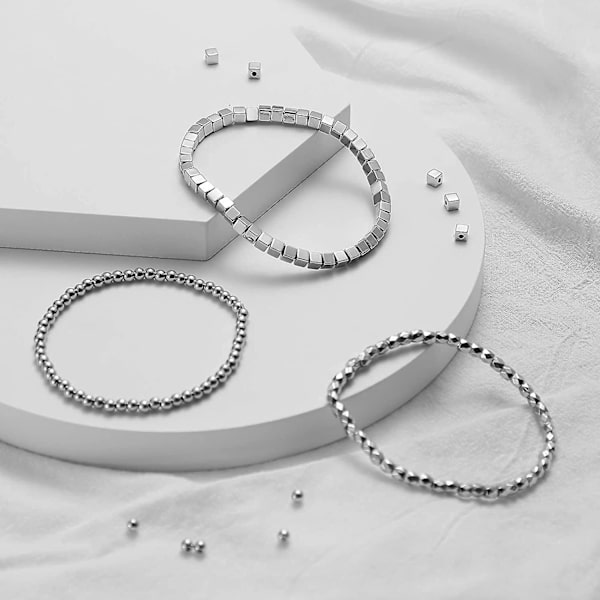 3000 st metallpärlor, diameter små pärlor, 4 mm metall distanspärlor, distanspärlor, runda mässing distanspärlor