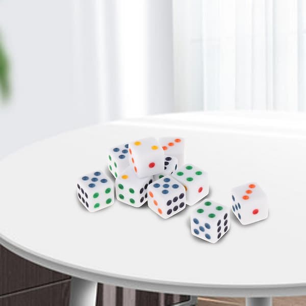 10 st akryltärningar tärningsspel pricktärningar för barfestspel