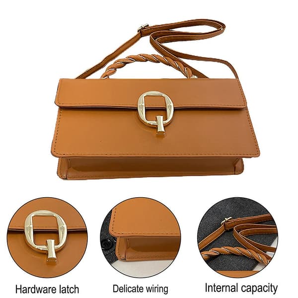 Crossbody Plånbok Handledsväska Med Telefonficka För Kvinnorbrun