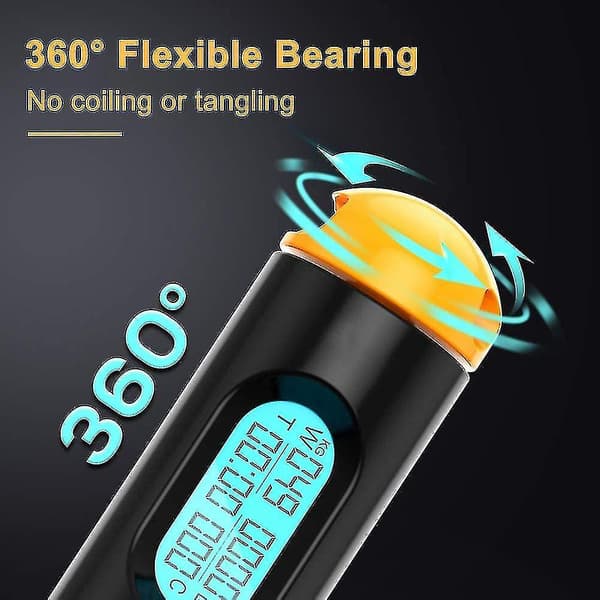 Hopprep, digitalt viktat repfritt hopprep, justerbart (svart-gul)