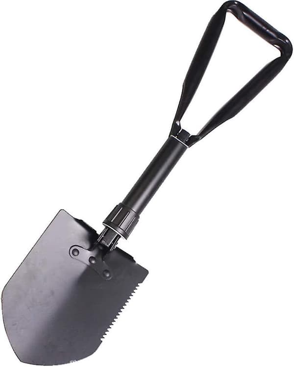 Bärbar hopfällbar campingspade och hacka, bärväska