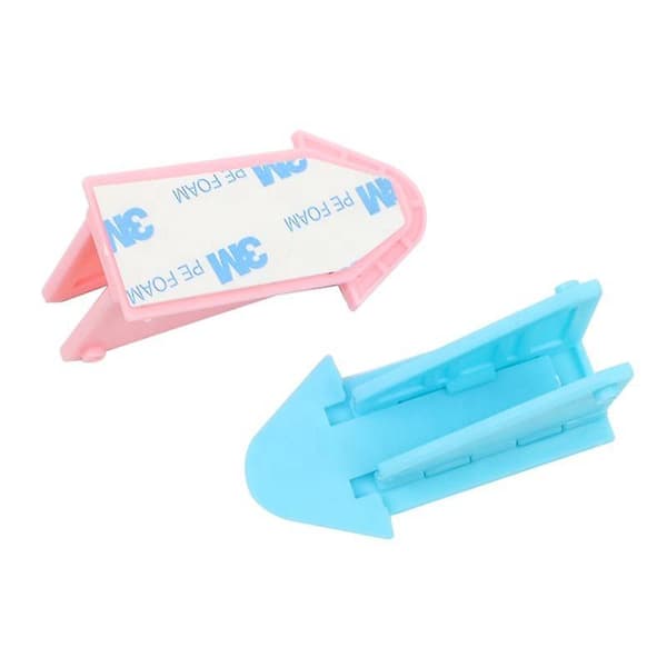 Magnetiska barnsäkerhetslås, 2-pack självhäftande barnsäkra lådor blå