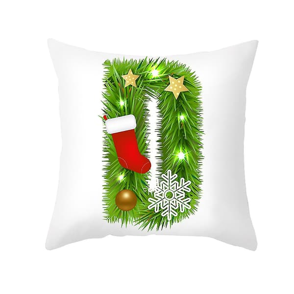 Julkuddeöverdrag med glitter, soffkudde, hemdekoration