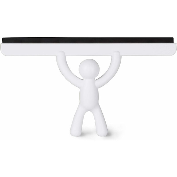 Mate Squeegee. Buddy duschskrapa, vit färg, storlek 26,7 x 15,9 x 5,1 cm