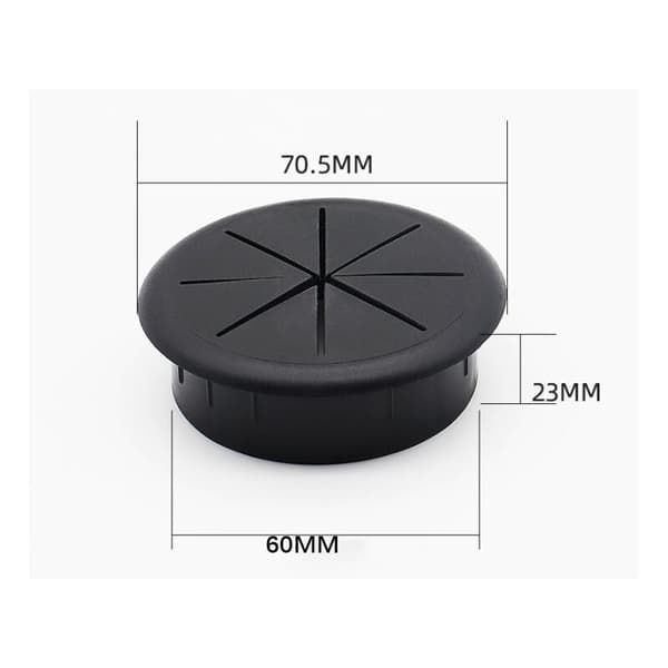 Triomphe Flexibla Kabelgenomföringar i Plast - Svart - Diameter: 60mm 3-pack