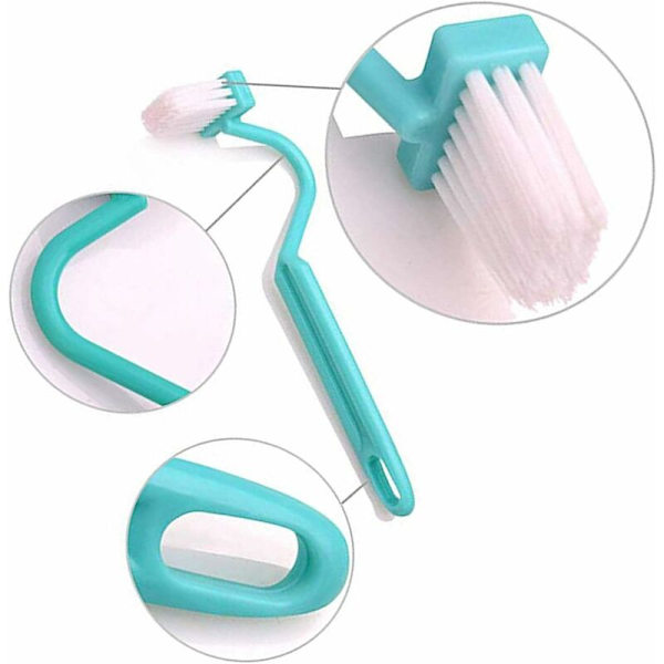Arc Toalettborste Böjd Huvud Rengöringsborste för Sanitära Hörn 4-Pack (Gul, Blå, Grön, Rosa)