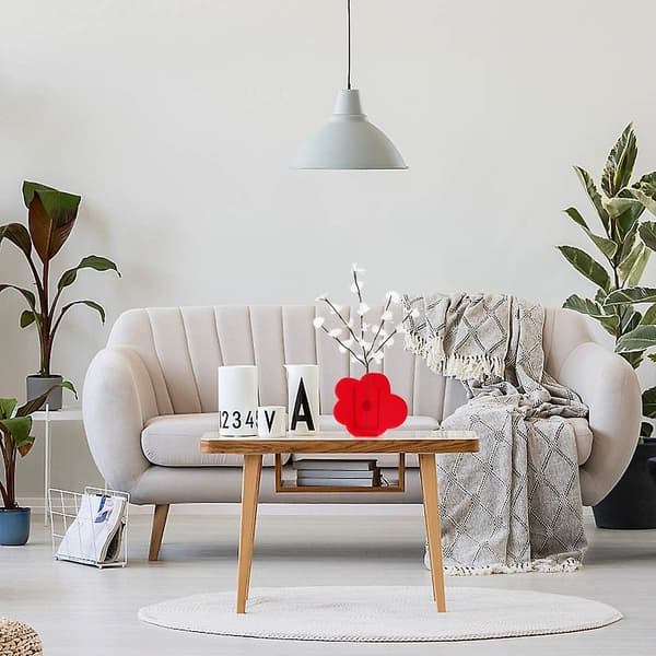 Akryl molnformad vas sminkborsthållare elegant modern design (röd)