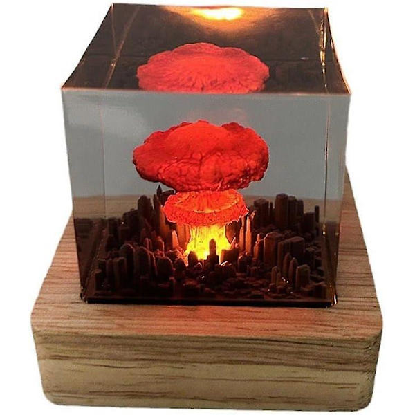 Atom Bombe Eksplosion Svampe Sky Lampe, 3D Svampe Sky Eksplosion Natlys, Svampe Lampe LED Kunst Dekoration, Svampe Sky Atmosfære Lampe