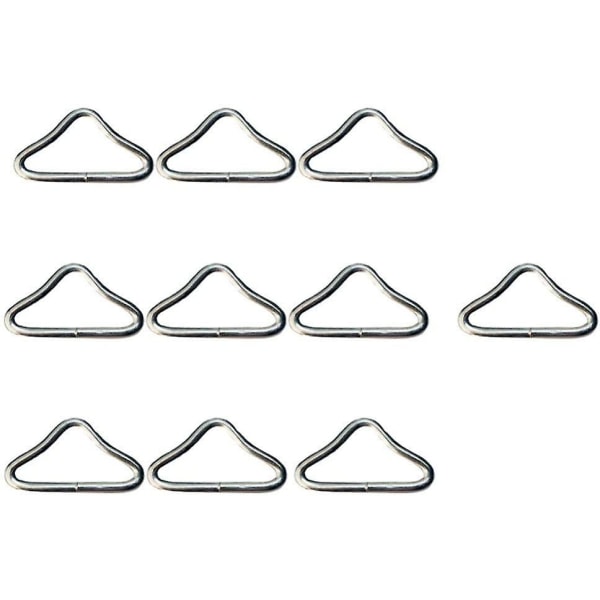 20 st rostfritt stål triangelspänne V-ring för studsmatta reservdelar påse