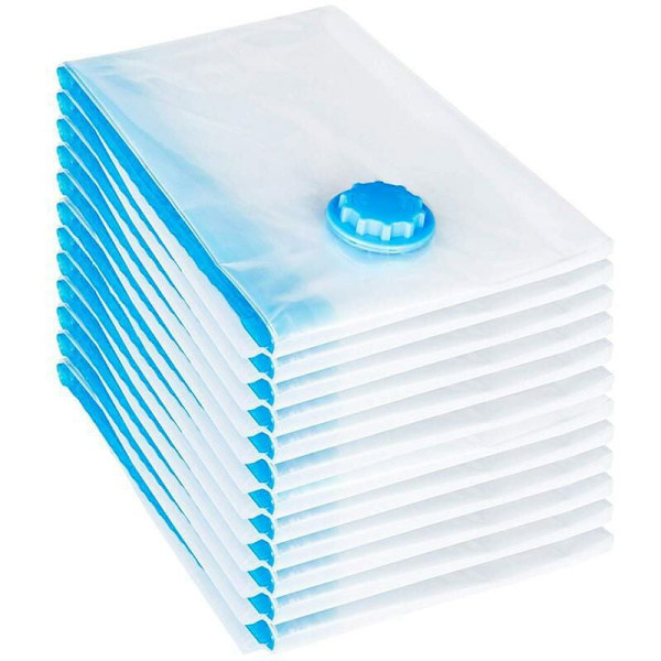 6-pack vakuumförvaringspåsar 6 x 80 x 60 cm Återanvändbar resekompressionspåse för madrasser, tält, kläder, täcken, sängkläder, kuddar