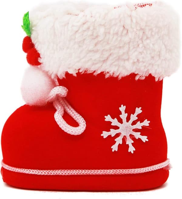 Julgodispåse - Julgodisstrumpehållare för heminredning, presentpåsar (röd)