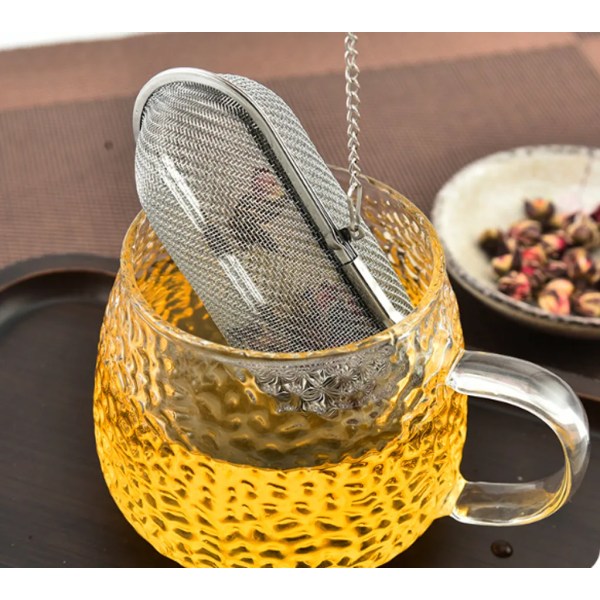 11x5cm rostfritt stål teinfuser Återanvändbart mesh Tesil Matlagningssil Pice Mesh -sil