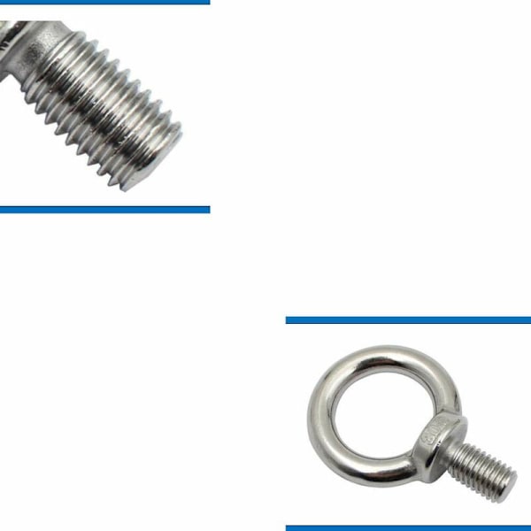 Ögleskruvar M20 ögleskruvar öglyftöglor gängade skruvar 304 rostfritt stål för DIY repband, 1 st