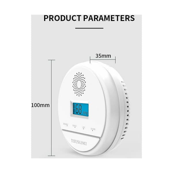 Kolmonoxiddetektor – LCD-digitaldisplay – uppfyller standarden