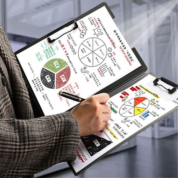 Dual Clip Clipboard Mapp, 6-pack A4 Vikbar Clipboard Mapp Flip skrivblock för skolkontoret