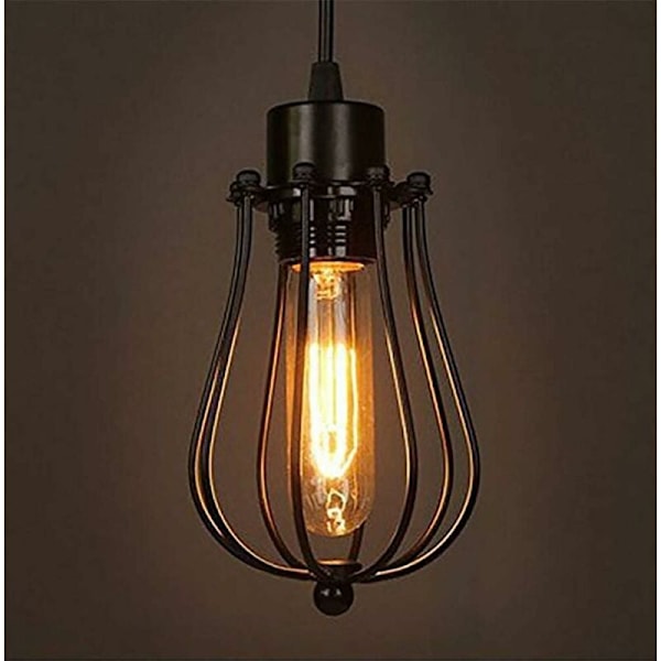 Retro vintage pendellampe pendel lys loftlampe burlampe E27 fatning til spisebord, soveværelse, cafe bar, læseværelse belysning