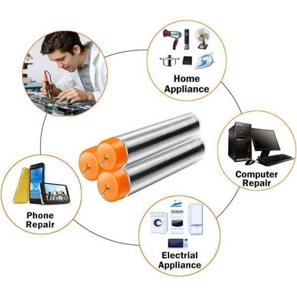Blyfri lödtråd med kolofoniumkärna 0,8 mm 60/40 för elektrisk lödning Vikt 12 g (3 st)